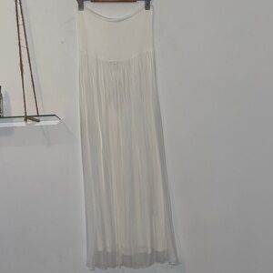 🤍NWT🤍 Off-White Silk-blend Fold-over Waist Skirt